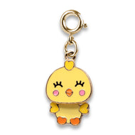 GOLD SWIVEL CHICK CHARM