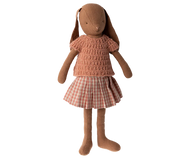 Bunny size 3, Chocolate brown, Knitted  shirt and skirt