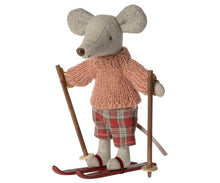 Load image into Gallery viewer, Winter mouse with ski set, Big Sister
