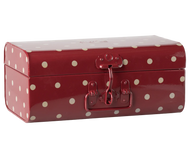 Storage suitcase, Small - Red with dots