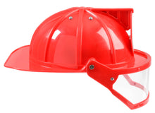 Load image into Gallery viewer, Firefighter Helmet W/Visor: Black / Adj Size
