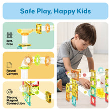 Load image into Gallery viewer, 100 Piece Magnetic Marble Run Construction Toy Set PTMG100
