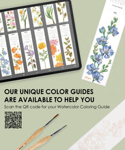 Load image into Gallery viewer, 12 Sheets 140LB Watercolor Coloring Bookmarks
