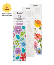 Load image into Gallery viewer, 12 Sheets 140LB Watercolor Coloring Bookmarks
