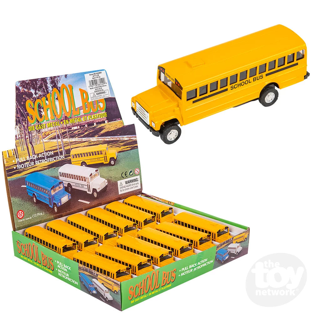 Die-Cast Pull Back School Bus