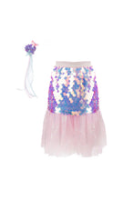 Load image into Gallery viewer, Bling Bling Mermaid Skirt &amp;  Hairclip Set
