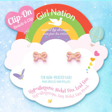 Load image into Gallery viewer, CLIP ON Cutie Earrings | Pretty Pink Bow
