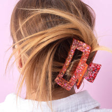 Load image into Gallery viewer, Claw Clip - Red + Pink Confetti

