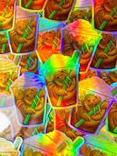 Load image into Gallery viewer, VINYL or CHROME HOLOGRAPHIC STICKER: Walrus Macchiato Coffee: Glossy
