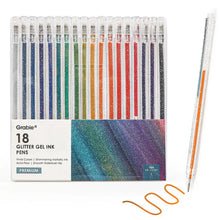 Load image into Gallery viewer, Iridescent Glitter Gel Ink Pen Set of 18
