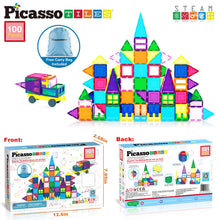 Load image into Gallery viewer, PicassoTiles 101pc Magnetic Tile Building Blocks
