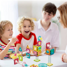 Load image into Gallery viewer, 60 Piece Magnet Tiles Building Block Travel Size Toy Set
