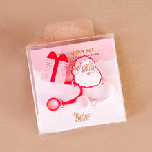 Load image into Gallery viewer, Straw Topper Set-Jolly Santa
