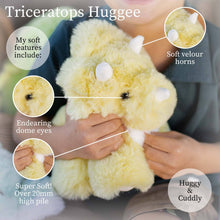 Load image into Gallery viewer, World's Softest 11 inch - Baby Yellow Triceratops Plush Toy
