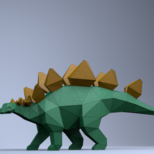 Load image into Gallery viewer, Stegosaurus Origami Model
