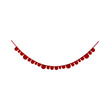 Load image into Gallery viewer, Red and Cream Scalloped Felt Banner Set
