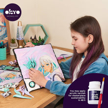 Load image into Gallery viewer, OKTO Manga Elements — Air — 3D Clay Canvas Kit (11.8×15.7 in) — Ages 10+
