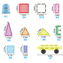 Load image into Gallery viewer, Magnetic Tile With Winows And Doors Building Blocks - 61 Pcs
