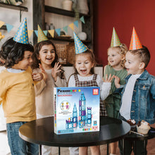 Load image into Gallery viewer, 72 Piece Magnetic Building Tiles Castle Winter Ice Theme
