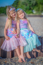 Load image into Gallery viewer, Bling Bling Mermaid Skirt &amp;  Hairclip Set
