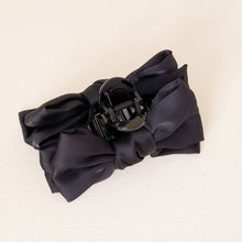 Load image into Gallery viewer, Satin Bow Claw Clip- Black

