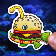 3-D STICKER: Anglerfish Burger