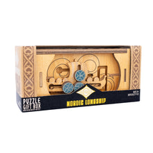 Load image into Gallery viewer, Nordic Longship Secret Puzzle Gift Box

