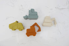 Load image into Gallery viewer, Construction Vehicle Mold Free Silicone Bath Toy Set 
