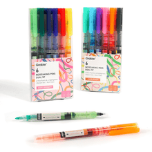 Load image into Gallery viewer, Dual-Tip Notetaking Pen Set Of 6: Vivid Splash
