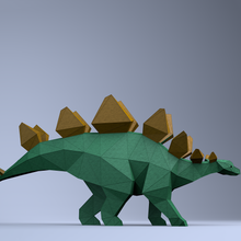 Load image into Gallery viewer, Stegosaurus Origami Model
