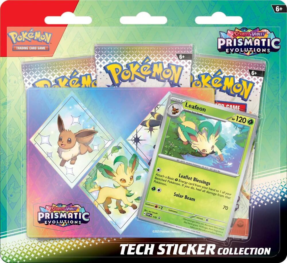 Pre-Order Pokémon Prismatic Evolutions Tech Sticker Collection