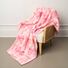 Load image into Gallery viewer, Cozy Dreams Luxe Blanket-Blushing Bows Pink
