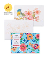15 Sheets 140LB Floral-Themed Watercolor Coloring Book