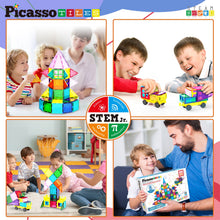 Load image into Gallery viewer, PicassoTiles 101pc Magnetic Tile Building Blocks
