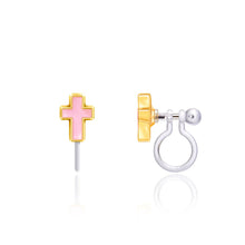 Load image into Gallery viewer, CLIP ON Cutie Earrings | Pink Cross

