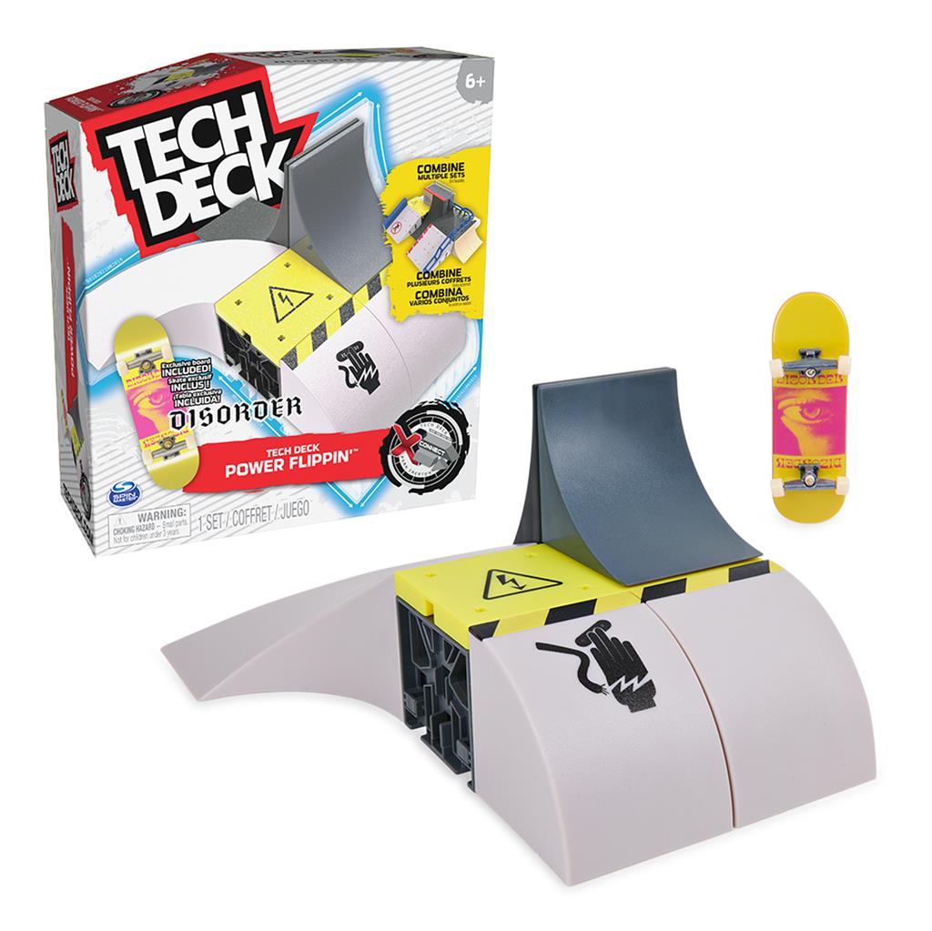 Tech Deck, Power Flippin, X-Connect Park Creator, Customizable and Buildable Ramp Set with Exclusive Fingerboard