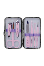 Load image into Gallery viewer, Pink 8pc Nail Care Travel Set
