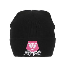 Load image into Gallery viewer, KPop Demon Hunters Saja Boys Black Cuff Knit Beanie
