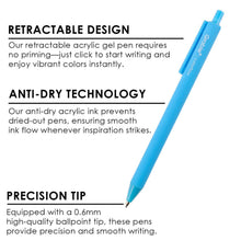 Load image into Gallery viewer, Retractable Colorflow Acrylic Gel Pen Set of 12
