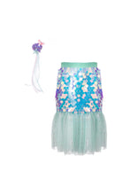 Load image into Gallery viewer, Bling Bling Mermaid Skirt &amp;  Hairclip Set
