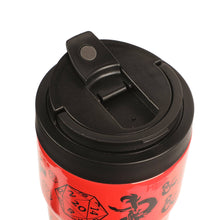 Load image into Gallery viewer, Dungeons &amp; Dragons D20 Dice &amp; Logo Red 27 Oz Stainless Steel Coffee Tumbler
