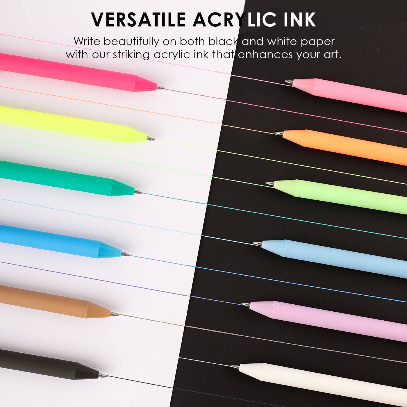 Colorflow X579 Retractable Colorflow Acrylic Gel Pen Set of 12 – AkCrazyCollector