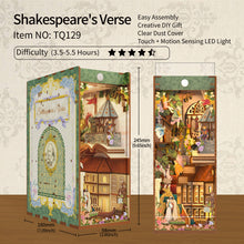 Load image into Gallery viewer, DIY Book Nook Kit: Shakespeare's Verse with Dust Cover
