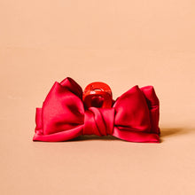 Load image into Gallery viewer, Mini Satin Bow Claw Clip-Red
