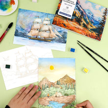 Load image into Gallery viewer, 15 Sheets 140LB Landscape-Themed Watercolor Coloring Book

