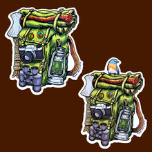 Load image into Gallery viewer, VINYL STICKER: Camping/Hiking Backpack (2 Options): Animals
