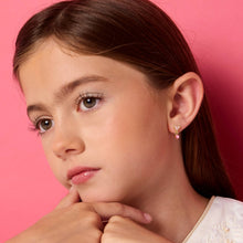 Load image into Gallery viewer, Little Luxe Drop Earrings | Heart with Pink Cubic Zirconia
