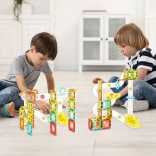 Load image into Gallery viewer, 100 Piece Magnetic Marble Run Construction Toy Set PTMG100
