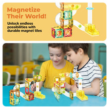 Load image into Gallery viewer, 100 Piece Magnetic Marble Run Construction Toy Set PTMG100
