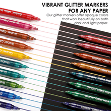 Load image into Gallery viewer, Medium Tip Iridescent Glitter Acrylic Paint Marker Set Of 24
